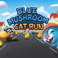 Blue Mushroom Cat Run